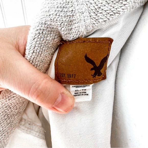 American Eagle White Denim Hoodie - Picture 4 of 4